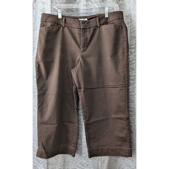 Dockers Pants - Dockers Crop Women's Pants Chocolate Brown Size 14 Mid Rise Curvy